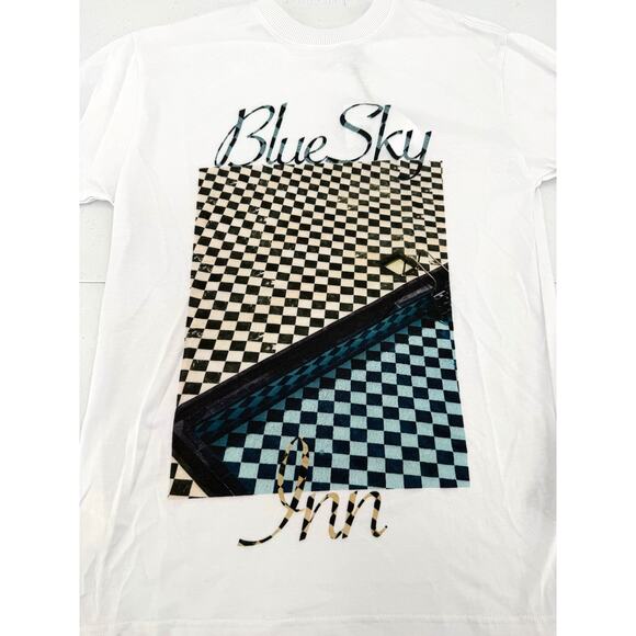 NWT Blue Sky Inn Check Pool Long Sleeve White T-Shirt Men's Size SMALL - Picture 4 of 12